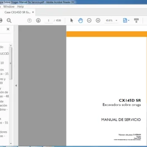 Case CX145D SR Escavadora Sobre Orugas Manual De Servicio - PDF DOWNLOAD