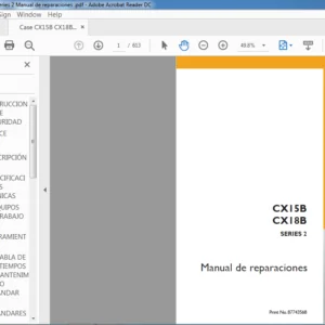 Case CX15B CX18B Series 2 Manual de reparaciones  - PDF DOWNLOAD