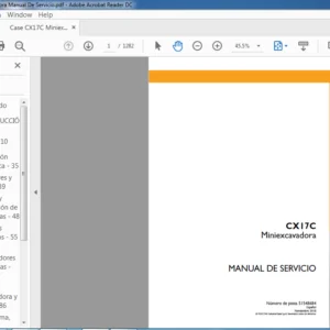 Case CX17C Miniexcavadora Manual De Servicio - PDF DOWNLOAD
