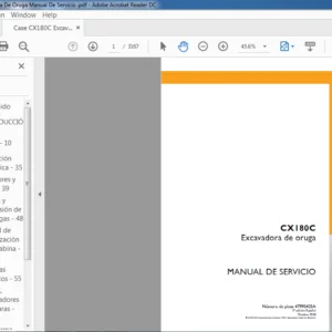 Case CX180C Excavadora De Oruga Manual De Servicio - PDF DOWNLOAD