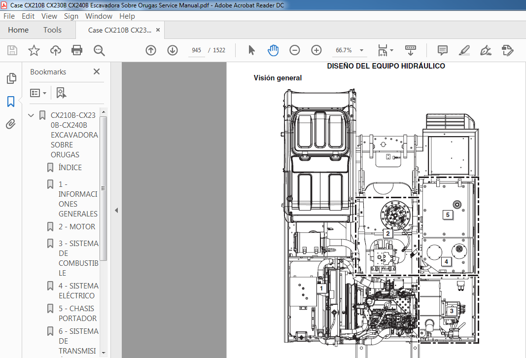 Case CX210B CX230B CX240B Escavadora Sobre Orugas Service Manual - PDF ...