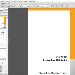 Case CX220C Escavadora Hidraulica Manual De Reparaciones - PDF DOWNLOAD