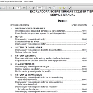 Case CX225SR Tier 3 Escavadora Sobre Orugas Service Manual - PDF DOWNLOAD
