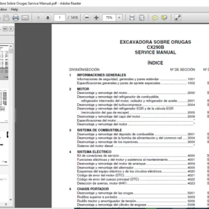 Case CX290B Escavadora Sobre Orugas Service Manual - PDF DOWNLOAD