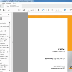 Case CX33C Miniexcavadora Manual De Servicio  - PDF DOWNLOAD