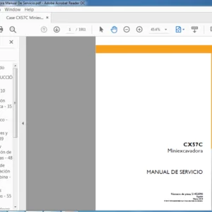Case CX57C Miniexcavadora Manual De Servicio  - PDF DOWNLOAD