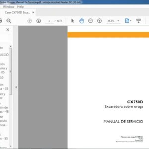 Case CX750D Escavadora Sobre Orugas Manual De Servicio - PDF DOWNLOAD