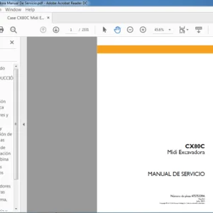 Case CX80C Midi Excavadora Manual De Servicio - PDF DOWNLOAD