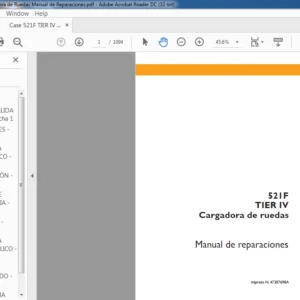 Case Cargadora de ruedas 521F TIER IV Manual de reparaciones (473876984) - PDF Download