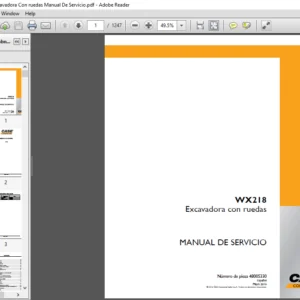 Case WX218 Excavadora Con ruedas Manual De Servicio  - PDF DOWNLOAD