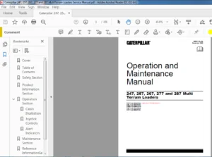 Caterpillar 247, 257, 267, 277 and 287 MultiTerrain Loaders Opertions & Maintenance Manual - PDF DOWNLOAD