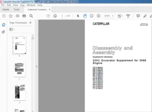 Caterpillar 320C Excavator Supplement for 3066 Engine Disassembly & Assembly Manual - PDF DOWNLOAD