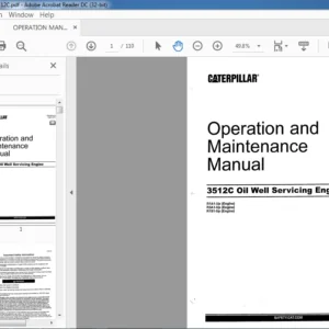 Caterpillar 3512C Oil Well Service Engine Operation & Maintenance Manual - PDF DOWNLOAD