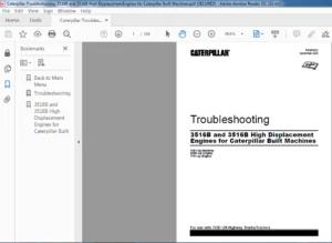 Caterpillar 3516B and 3516B High Displacement Engines Troubleshooting Manual - PDF DOWNLOAD