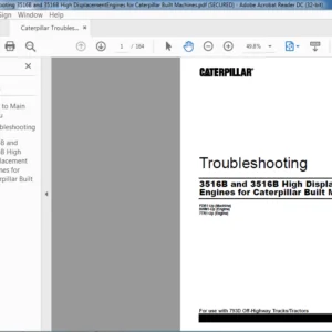 Caterpillar 3516B and 3516B High Displacement Engines Troubleshooting Manual - PDF DOWNLOAD