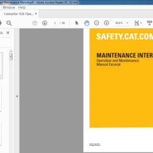 Caterpillar 416C 426C 428C & 438C Backhoe Loaders Operation & Maintenance Manual - PDF DOWNLOAD