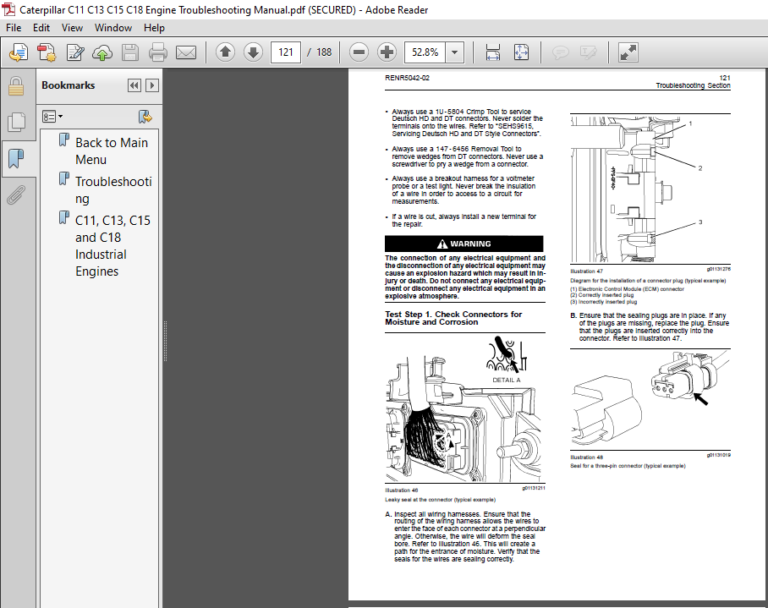 Caterpillar C11 C13 C15 C18 Engine Troubleshooting Manual Pdf