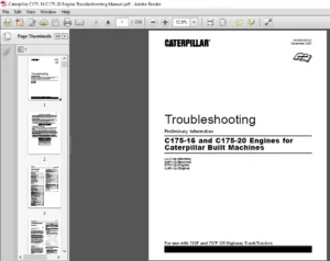 Caterpillar C175 16 C175 20 Engine Troubleshooting Manual  - PDF DOWNLOAD