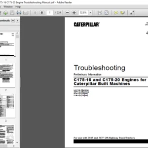 Caterpillar C175 16 C175 20 Engine Troubleshooting Manual  - PDF DOWNLOAD