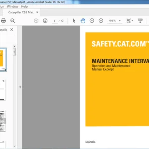 Caterpillar C18 Industrial Engine Operation & Maintenance Manual - PDF DOWNLOAD
