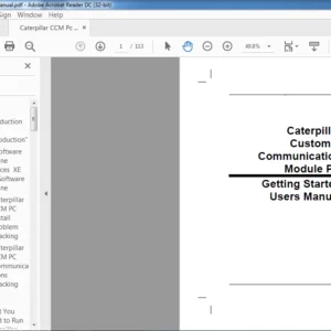 Caterpillar Customer Communication Module PC Uses Manual - PDF DOWNLOAD