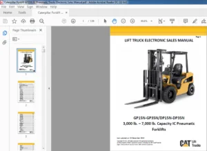 Caterpillar Forklifts GP15N-GP35NDP15N-DP35N Electronic Sales Manual - PDF DOWNLOAD