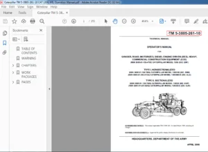 Caterpillar TM 5-3805-261-10 CAT 130G MIL Operator's Manual - PDF DOWNLOAD