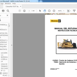 Caterpillar Tractor de Cadenas D10T Manual Del Estudiante instruccion Tecnica - PDF DOWNLOAD