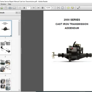 Cub Cadet 2000 Series Cast Iron Transmission Service Repair Manual - PDF DOWNLOAD