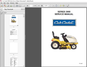 Cub Cadet 3000 Series Compact Tractor Service Repair Manual - PDF DOWNLOAD