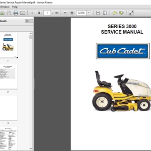 Cub Cadet 3000 Series Compact Tractor Service Repair Manual - PDF DOWNLOAD