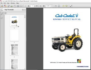 Cub Cadet 8354 8404 Series Service Repair Manual - PDF DOWNLOAD
