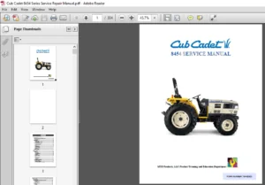 Cub Cadet 8454 Series Service Repair Manual - PDF DOWNLOAD