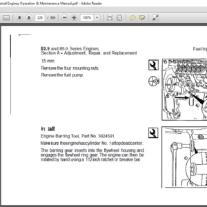 Cummins 53 9 & 55 9 Series Industrial Engines Operation & Maintenance Manual - PDF DOWNLOAD