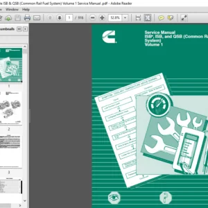 Cummins ISBe ISB & QSB Common Rail Fuel System Volume 1 Service Manual  - PDF DOWNLOAD