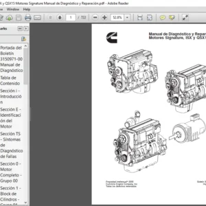 Cummins ISX y QSX15 Motores Signature Manual de Diagnóstico y Reparación - PDF DOWNLOAD