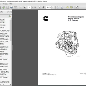 Cummins K19 Engines Troubleshooting & Repair Manual - PDF DOWNLOAD