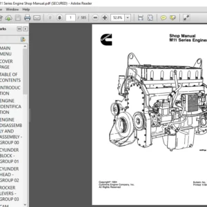 Cummins M11 Series Engine Shop Manual - PDF DOWNLOAD