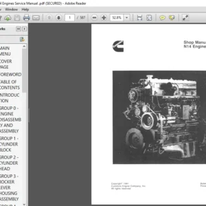Cummins N14 Engines Service Manual  - PDF DOWNLOAD