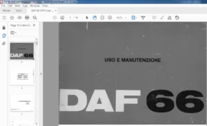 DAF 66 Trucks Uso E Manutenzione Manual - PDF DOWNLOAD