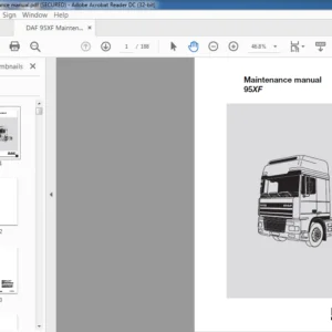 DAF 95XF Trucks Maintenance Manual - PDF DOWNLOAD