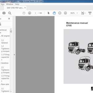 DAF CF85 Truck Maintenance Manual - PDF DOWNLOAD