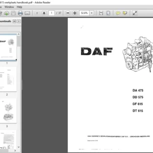 DAF DA 475 DD575 DF615 DT 615 Dieselmotoren Handleiding - PDF DOWLOAD