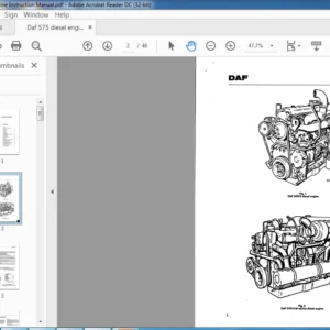DAF DA475 DD575 DS575 DF615 DT615 Diesel Engine Instruction Manual - PDF DOWNLOAD