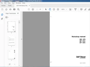 DAF DD575 DF615 DT615 Diesel Workshop Manual - PDF DOWNLOAD