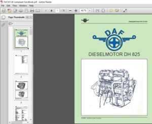 DAF DH 825 Diesel Motor Werkplaats Manual - PDF DOWNLOAD