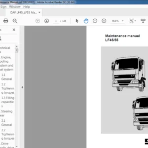 DAF LF 45 55 Trucks Maintenance Manual - PDF DOWNLOAD