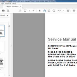 Daewoo g25s forklift service manual