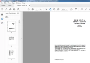 Daewoo Motor DE12, DE12T, DE12TI & DE12TIS Diesel Engine Service Manual - PDF DOWNLOAD