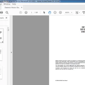 Daewoo Motor DE12, DE12T, DE12TI & DE12TIS Diesel Engine Service Manual - PDF DOWNLOAD